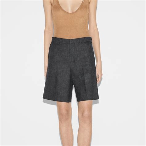 bermuda pants gucci|Wool grisaille bermuda shorts in grey .